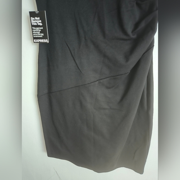 Express Black Dress with Gold Studs Size 8 - Picture 6 of 9